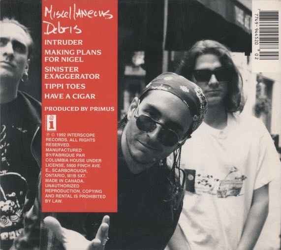 Miscellaneous Debris - Primus (CD - 18:07) music collectible [Barcode 075679620828] - Main Image 2