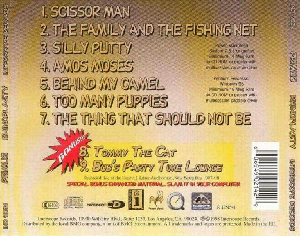 Rhinoplasty - Primus (CD) music collectible - Main Image 2