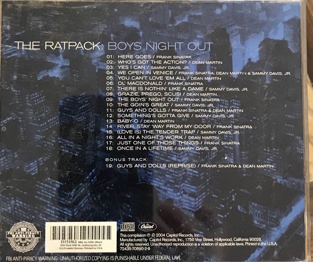 Boys Night Out - Rat Pack (CD) music collectible [Barcode 724386669827] - Main Image 2