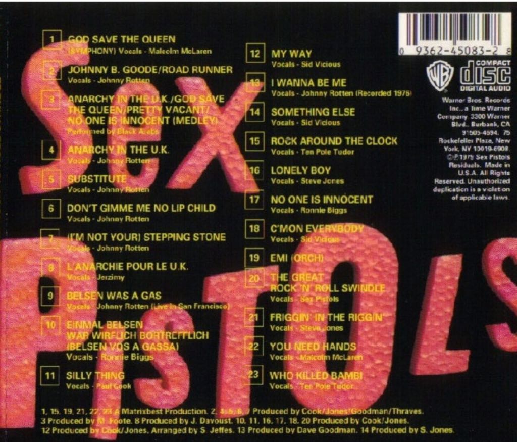 The Great Rock N Roll Swindle - Sex Pistols (AAC - 79) music collectible [Barcode 093624508328] - Main Image 2