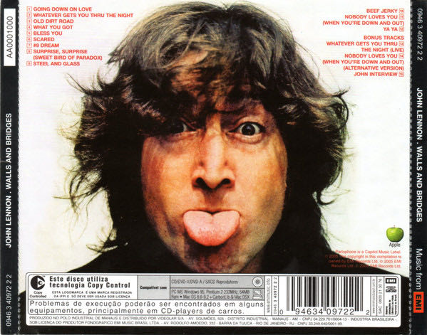 Walls and Bridges (2005 Apple Records reissue with bonus tracks) - John Lennon (CD - 59) music collectible [Barcode 094634097222] - Main Image 3