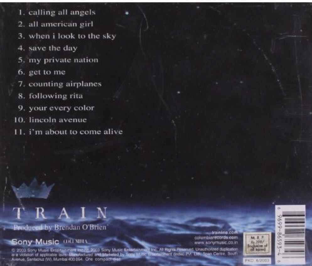 My Private Nation - Train (CD) music collectible [Barcode 9399700108446] - Main Image 2