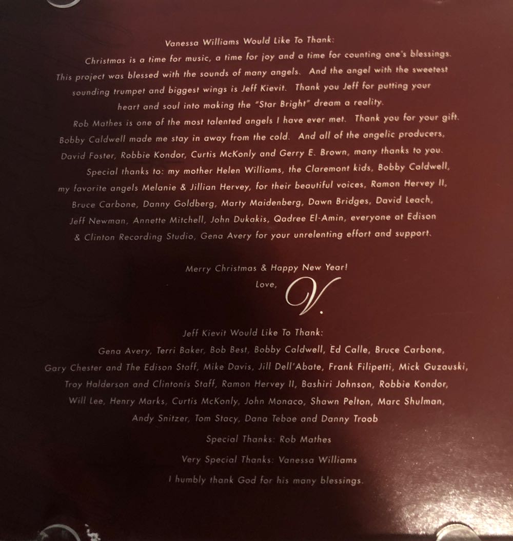 Star Bright - Vanessa Williams (CD - 51) music collectible [Barcode 731453282728] - Main Image 3