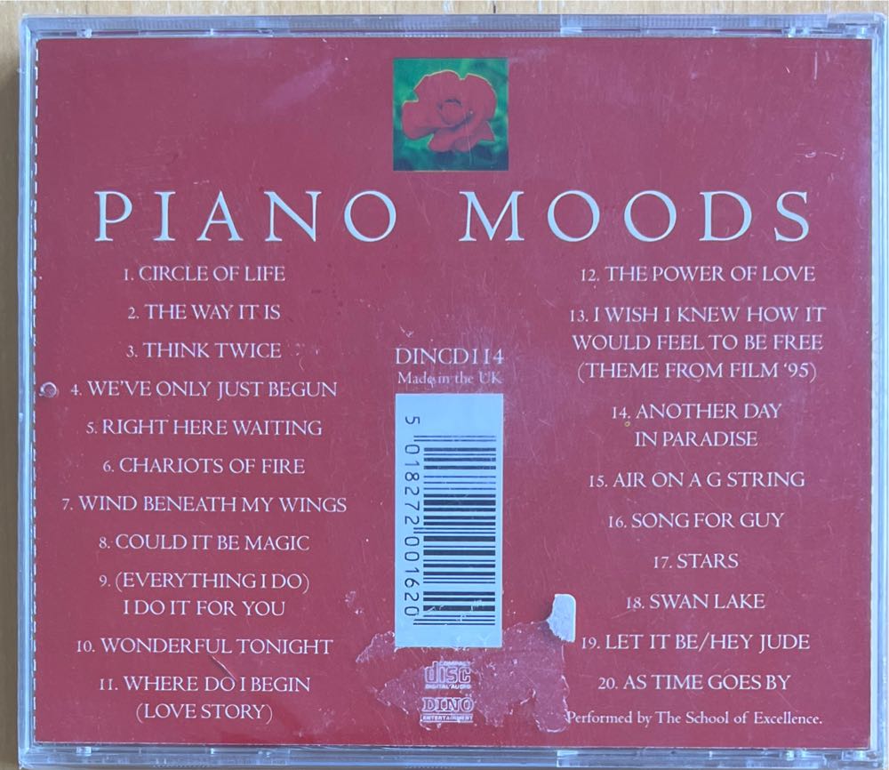 Piano Moods - Various Artists (CD) music collectible [Barcode 5018272001620] - Main Image 2