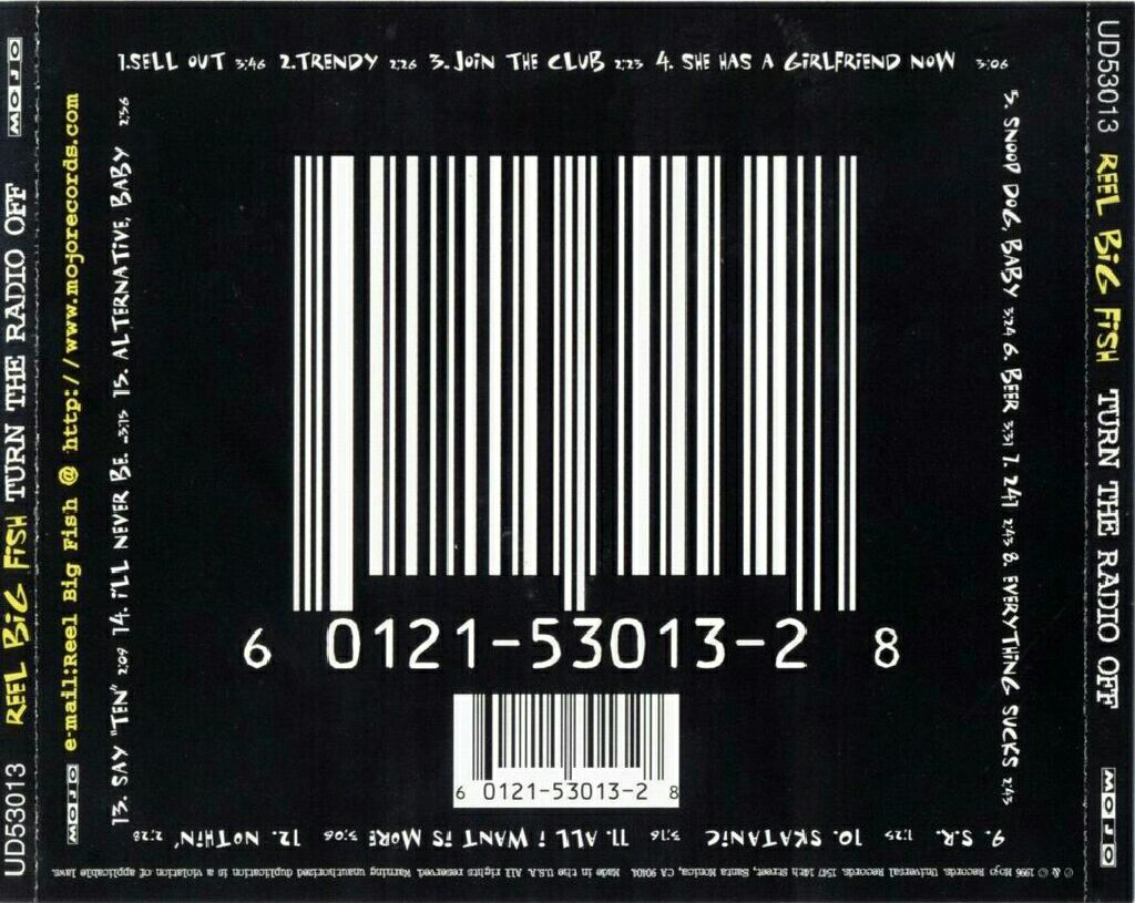 Turn the Radio Off - Reel Big Fish (CD - 42) music collectible [Barcode 601215301328] - Main Image 2