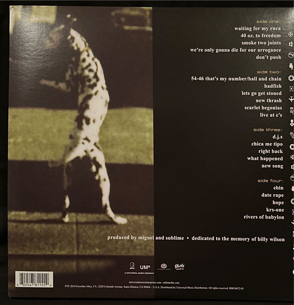 40oz. To Freedom - Sublime (CD - 69) music collectible [Barcode 602547811554] - Main Image 2