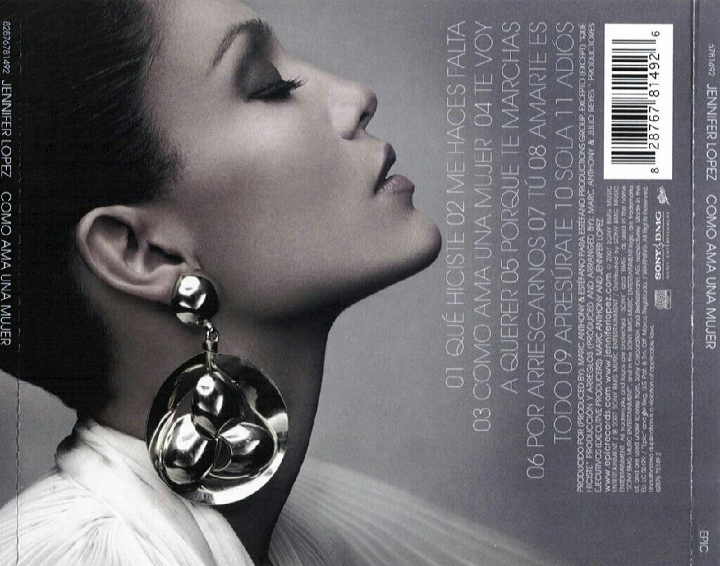 Como Ama Una Mujer - Jennifer Lopez (CD) music collectible [Barcode 886970834322] - Main Image 2