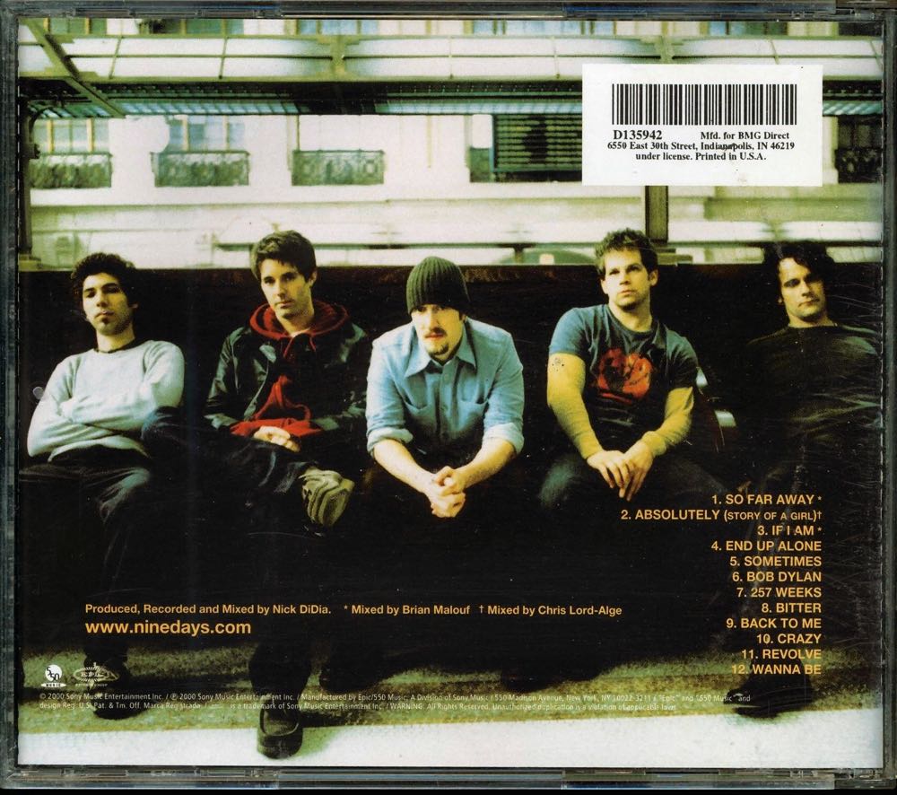 The Madding Crowd - Nine Days (CD - 53:50) music collectible [Barcode 074646363423] - Main Image 2