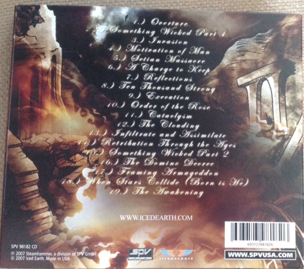 Framing Armageddon: Sometheing Wicked Pt. 1 - Iced Earth (CD - 69) music collectible [Barcode 693723981826] - Main Image 2
