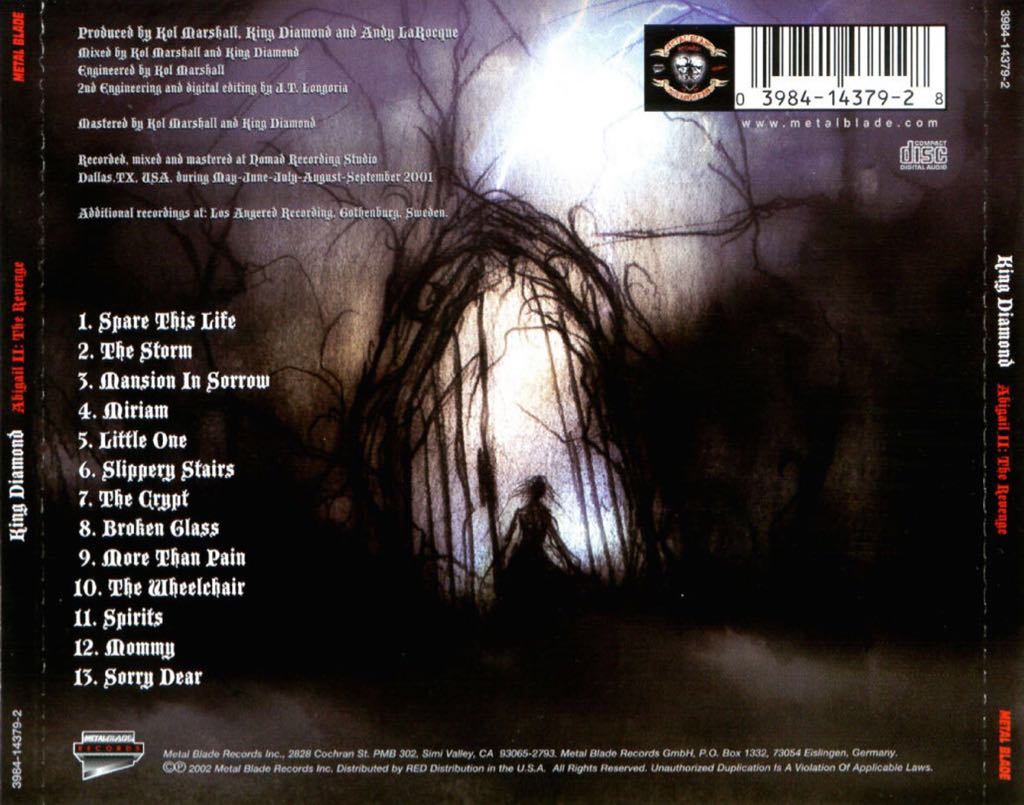 Abigail II: The Revenge - King Diamond (CD - 53) music collectible [Barcode 039841437928] - Main Image 2