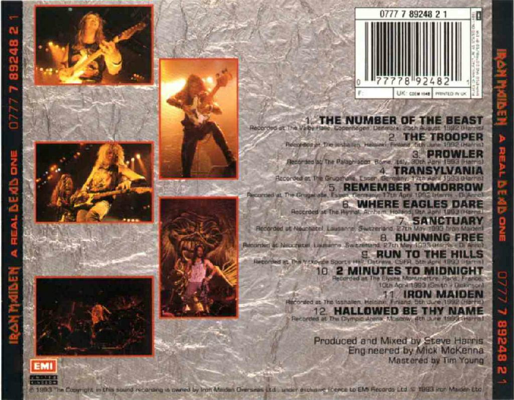 A Real Dead One - Iron Maiden (CD) music collectible [Barcode 071172924821] - Main Image 2