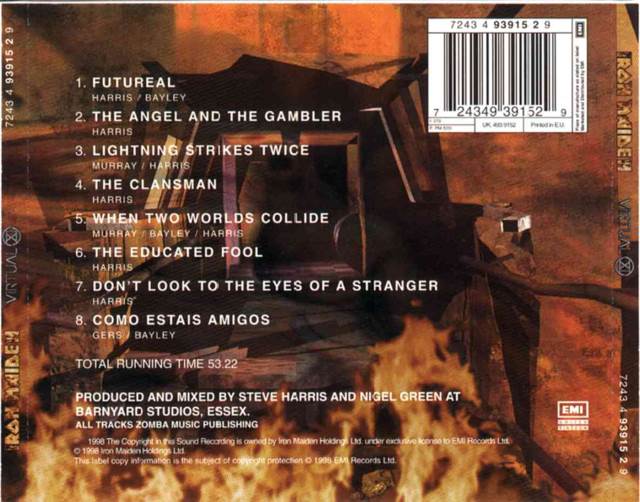 Virtual XI - Iron Maiden (CD-R - 53) music collectible [Barcode 060768624023] - Main Image 2