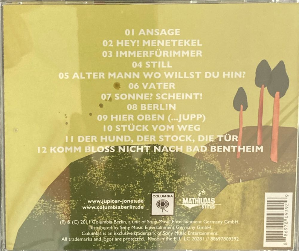 Jupiter Jones - Jupiter Jones (CD) music collectible [Barcode 886978093929] - Main Image 2