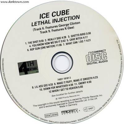 Ice Cube (1993) - Lethal Injection - Ice Cube (CD - 56) music collectible [Barcode 049925387629] - Main Image 4