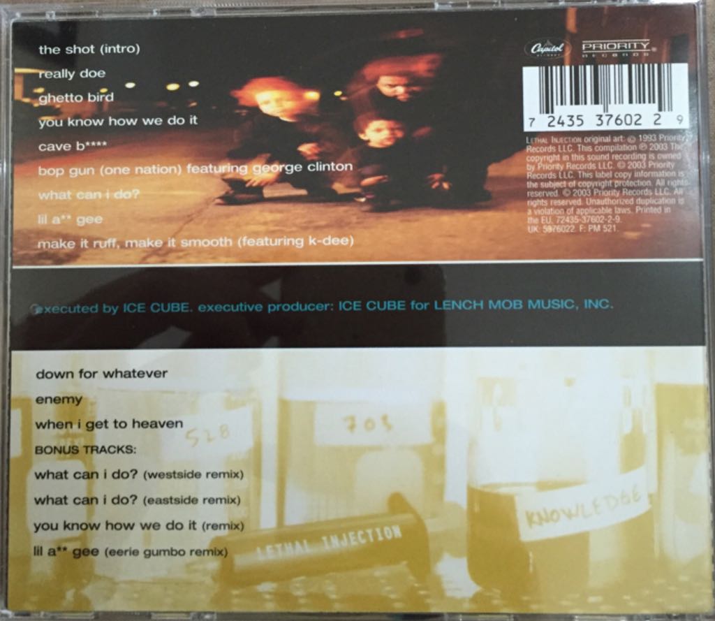 Lethal Injection - Ice Cube (CD) music collectible [Barcode 724353760229] - Main Image 2