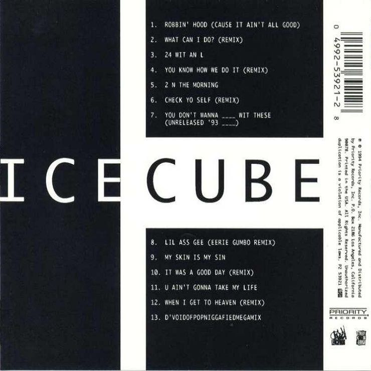 Bootlegs and B-Sides - Ice Cube (CD) music collectible [Barcode 049925392128] - Main Image 2