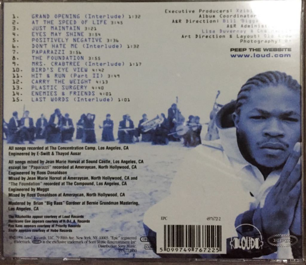 At The Speed Of Life - Xzibit (CD) music collectible [Barcode 5099749767225] - Main Image 2