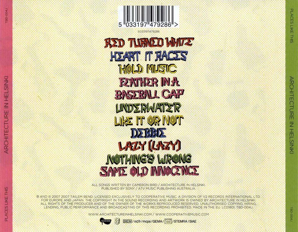 Places Like This - Architecture In Helsinki (CD) music collectible [Barcode 5021456150489] - Main Image 2