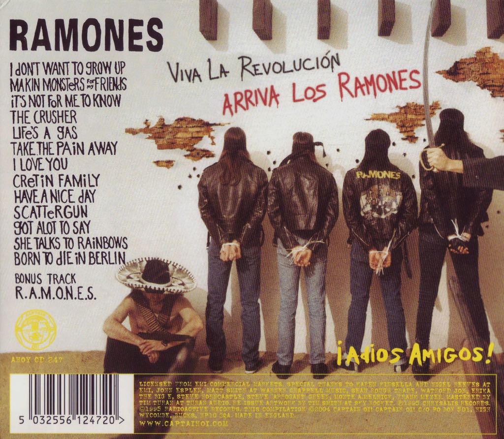 Adios Amigos - Ramones (AAC - 35) music collectible [Barcode 5032556124720] - Main Image 2