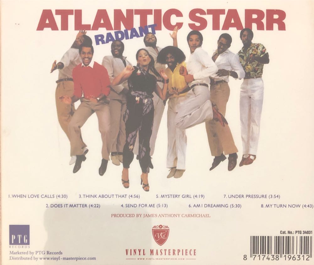 Radiant - Atlantic Starr (CD) music collectible [Barcode 8717438196312] - Main Image 2