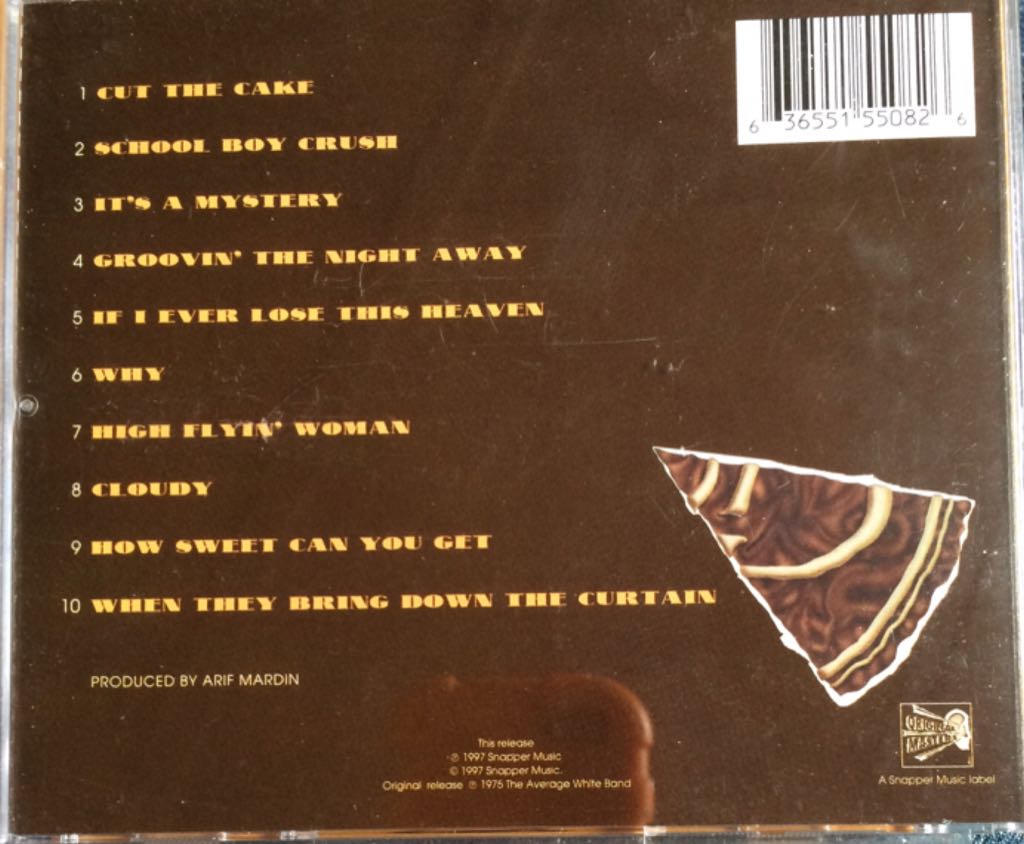 Cut The Cake - Average White Band (12”) music collectible [Barcode 636551550826] - Main Image 2