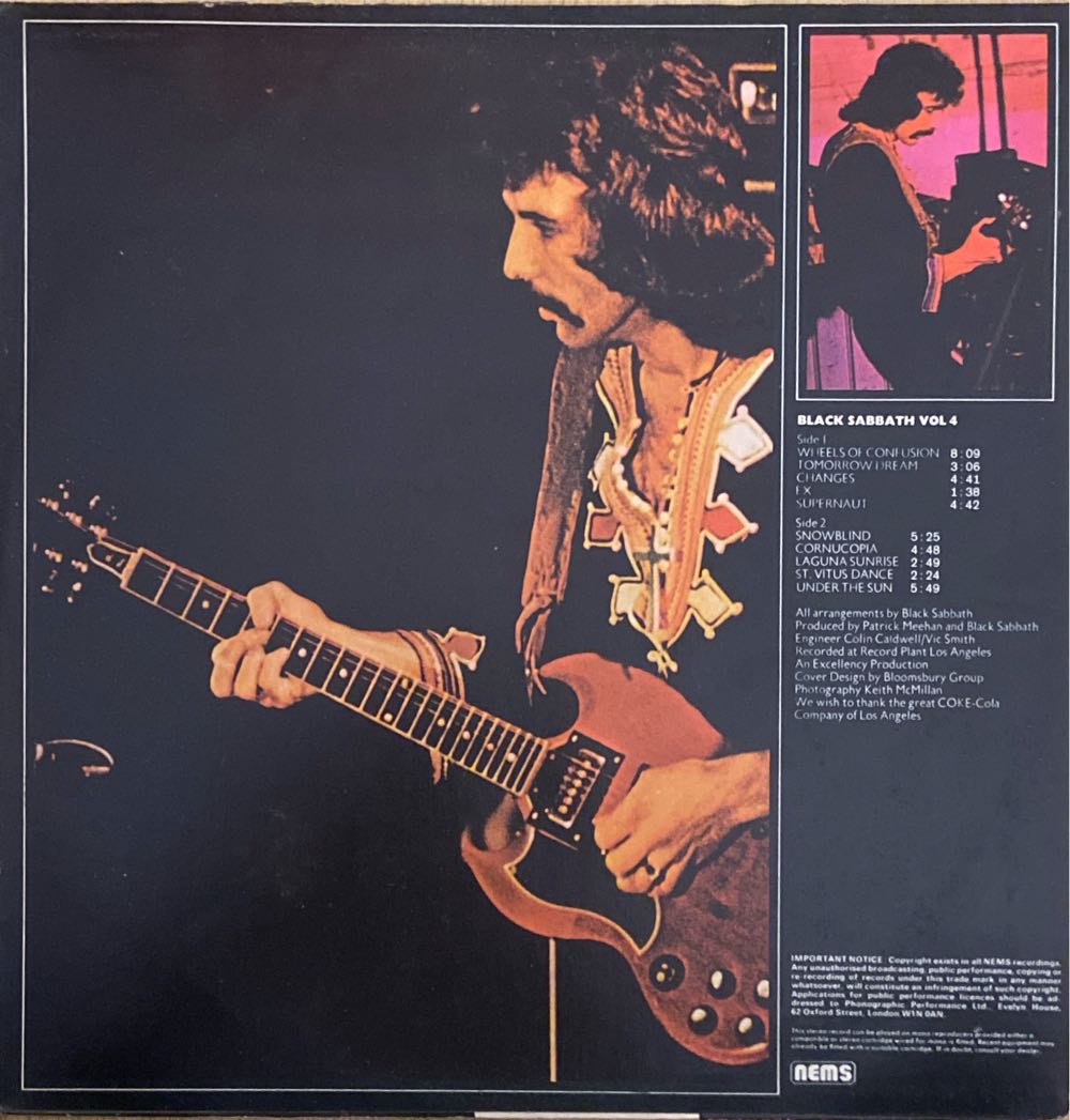 Vol. 4 - Black Sabbath (12” - 4238) music collectible - Main Image 3