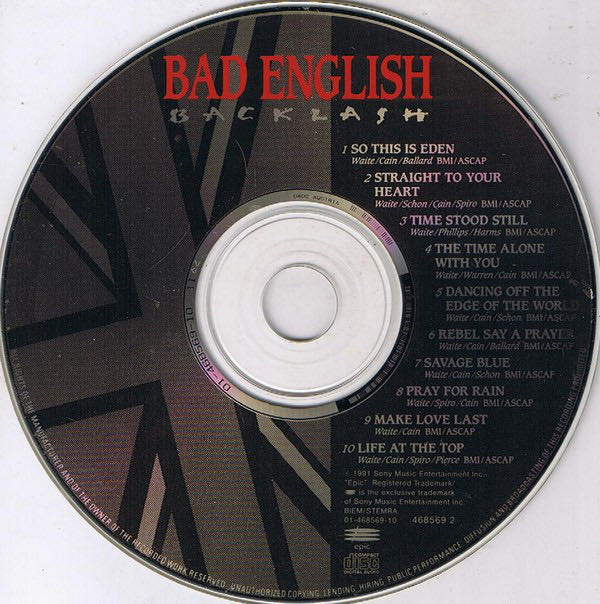 Backlash - Bad English (MP3 - 48) music collectible [Barcode 5099746856922] - Main Image 4