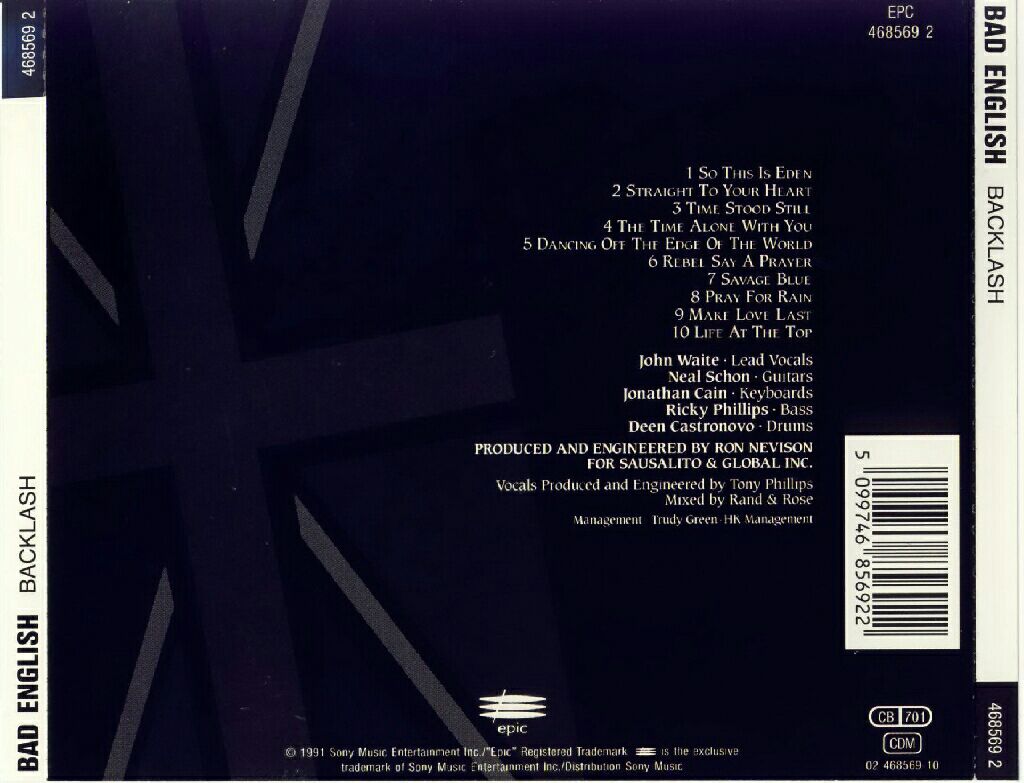 Backlash - Bad English (CD) music collectible - Main Image 2