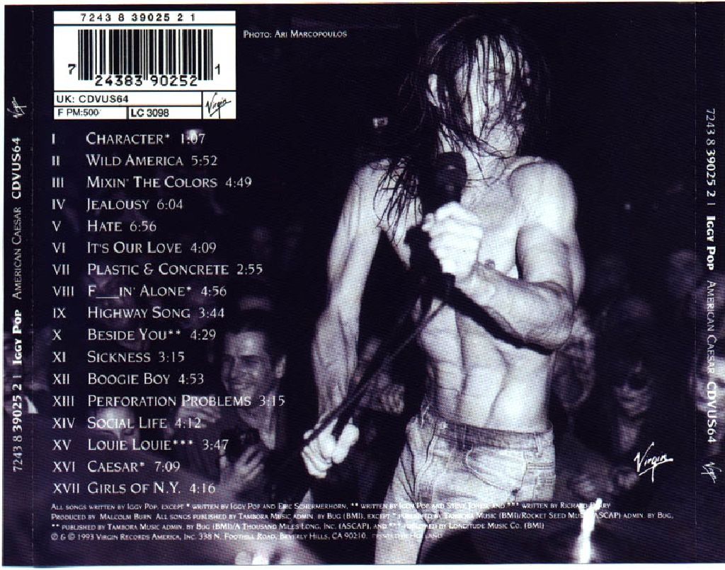 American Caesar - Iggy Pop (CD - 72) music collectible - Main Image 2