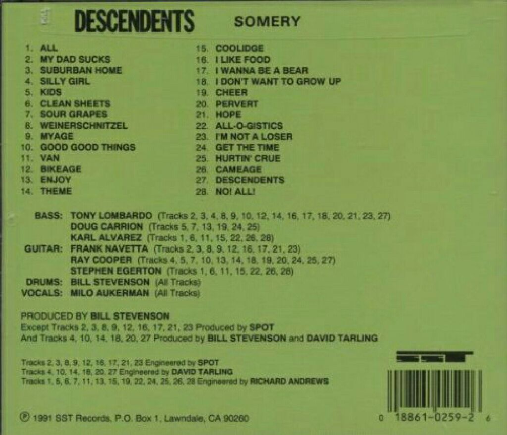 Somery - Descendents (12”) music collectible [Barcode 018861025919] - Main Image 2