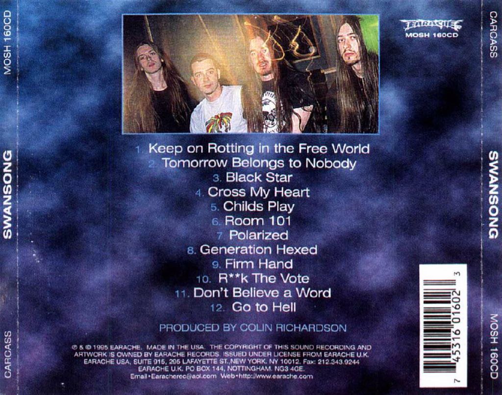 Swansong - Carcass (CD - 50) music collectible [Barcode 3256981466497] - Main Image 2
