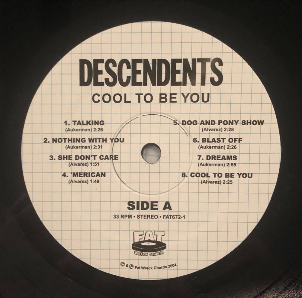 Cool To Be You - Descendents (12”) music collectible [Barcode 751097067215] - Main Image 3