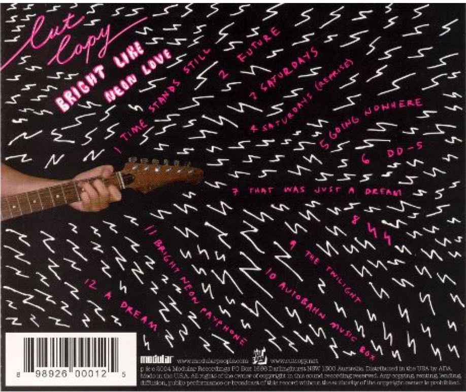 Bright Like Neon Love - Cut Copy (CD - 41:52) music collectible [Barcode 602498178171] - Main Image 2