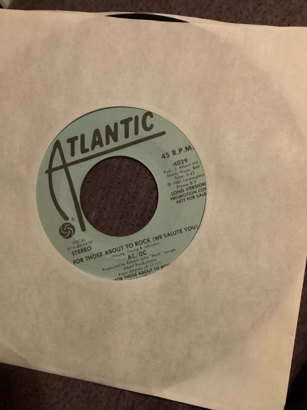 For Those About To Rock - AC/DC (7”) music collectible - Main Image 4