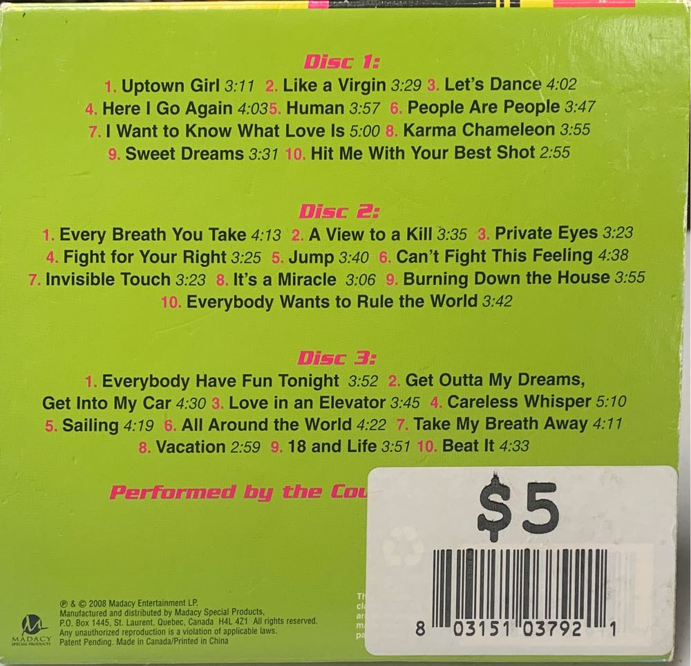 Best Of The 80s - Countdown Singers, The (CD) music collectible [Barcode 803151037921] - Main Image 2