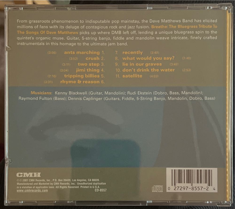 Breathe: Bluegrass Tribute to the Songs of Dave Matthews - Pickin’ On Pickers (CD) music collectible [Barcode 027297855724] - Main Image 2