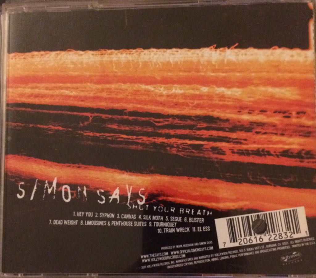 Shut Your Breath - Simon Says (CD) music collectible [Barcode 720616228321] - Main Image 2