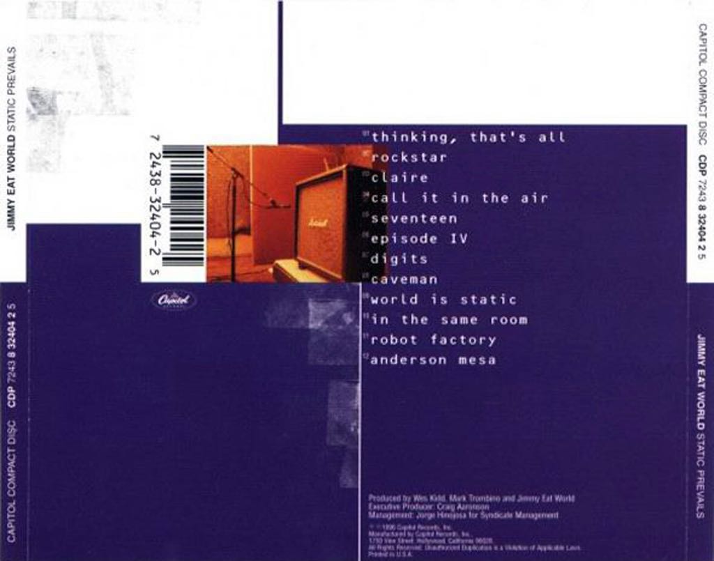 Static Prevails - Jimmy Eat World music collectible [Barcode 724383240425] - Main Image 2