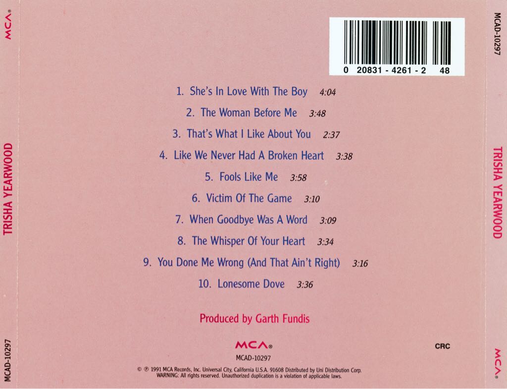 Trisha Yearwood - Trisha Yearwood (CD) music collectible - Main Image 2