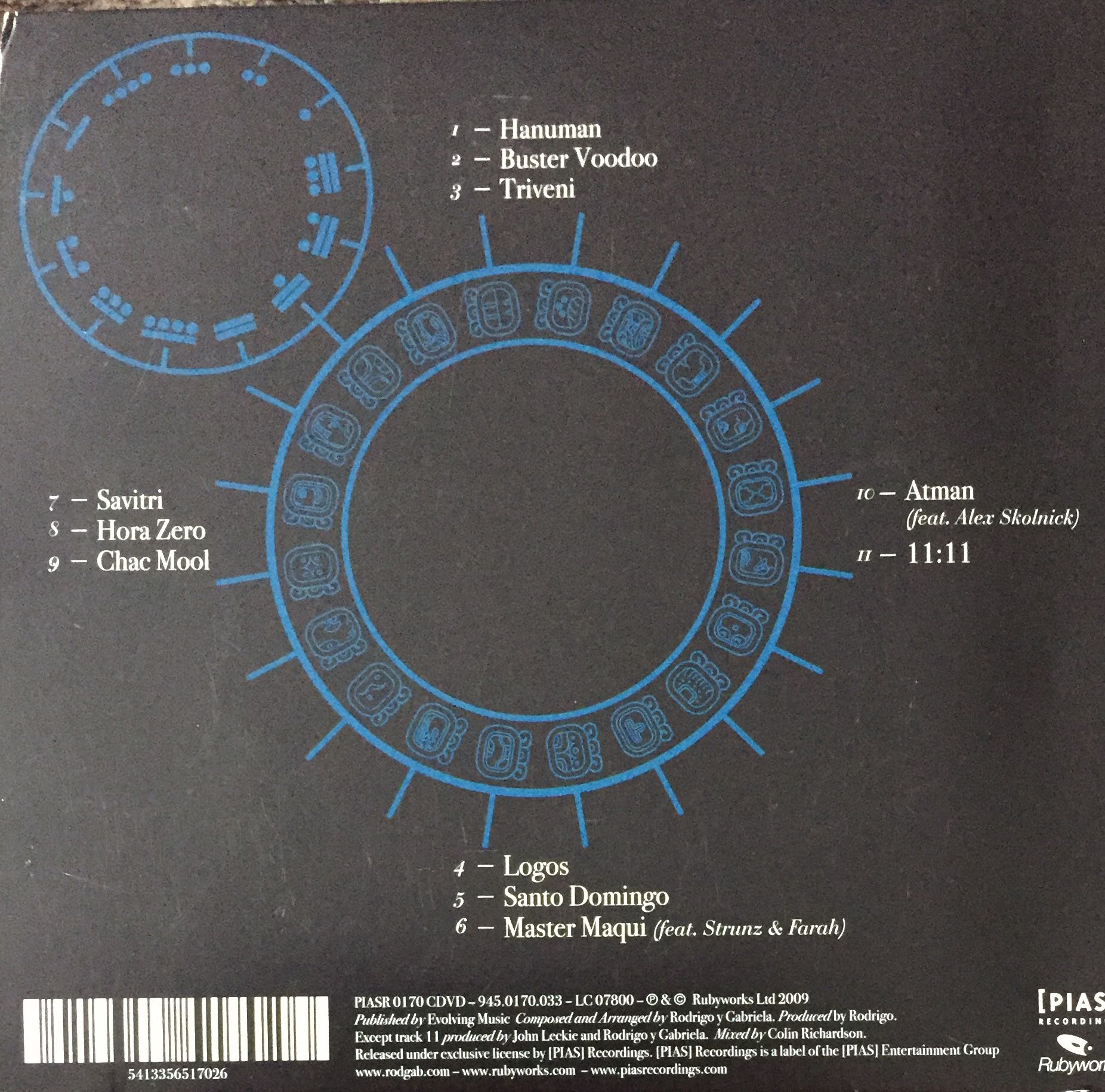 11:11 - Rodrigo y Gabriela (Cassette - 46) music collectible [Barcode 5050954239426] - Main Image 2