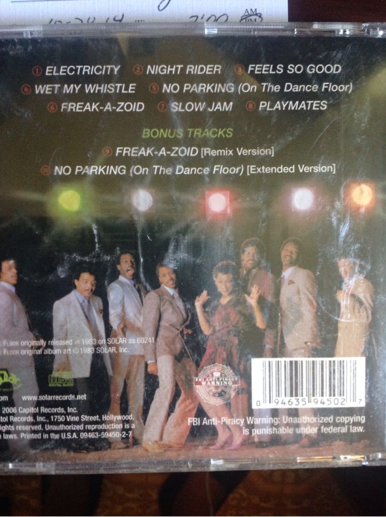 No Parking On The Dance Floor - Midnight Star (Cassette) music collectible [Barcode 094635945027] - Main Image 2