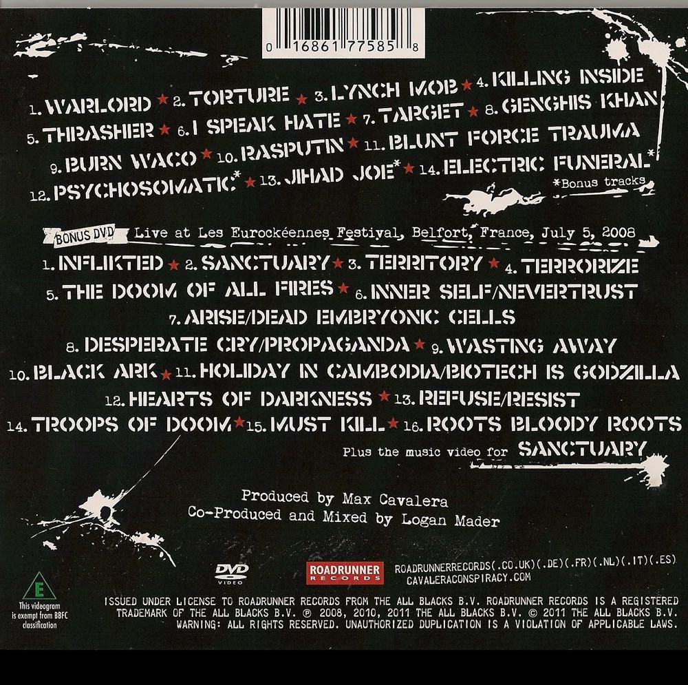 Blunt Force Trauma - Cavalera Conspiracy (CD - 47) music collectible [Barcode 016861775858] - Main Image 2