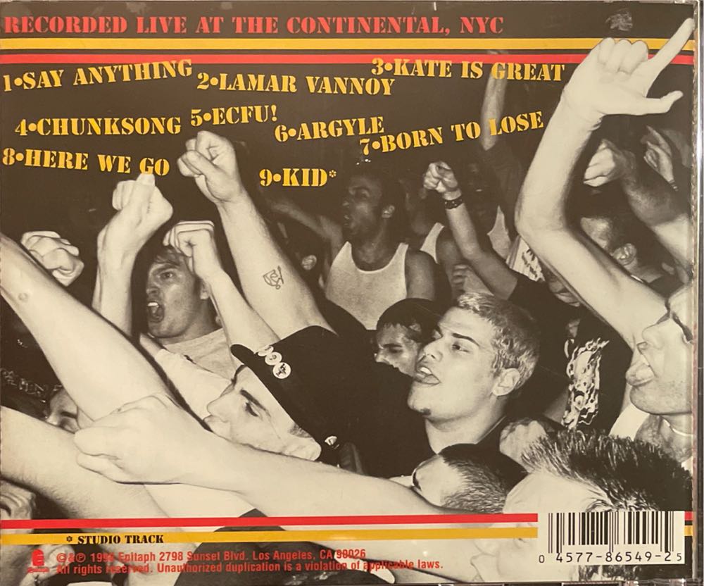 Tie One On! - Bouncing Souls, The (CD) music collectible [Barcode 045778654925] - Main Image 2