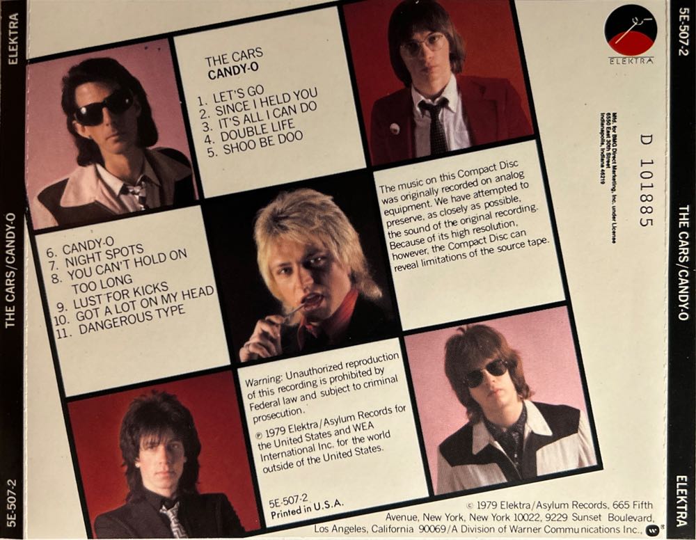 Candy-O - Cars, The (Cassette - 37) music collectible - Main Image 2