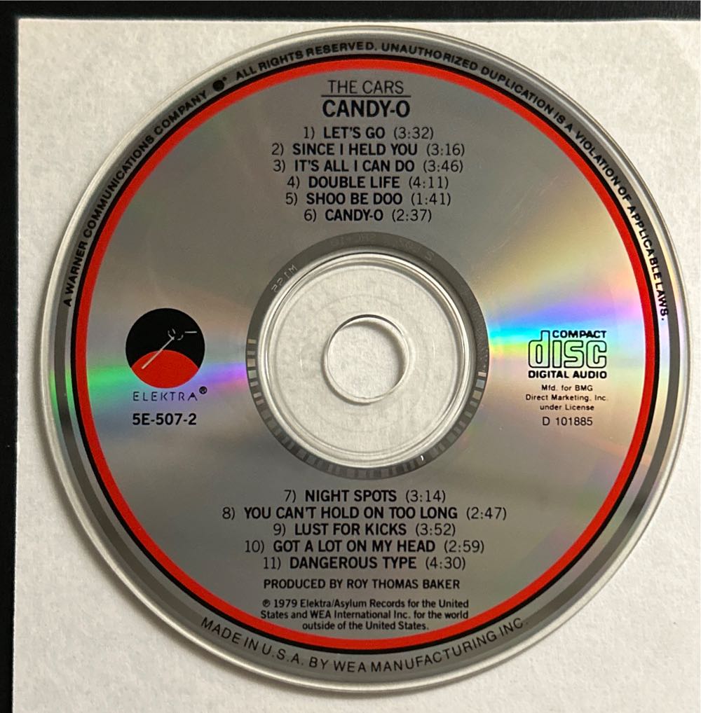 Candy-O - Cars, The (Cassette - 37) music collectible - Main Image 4