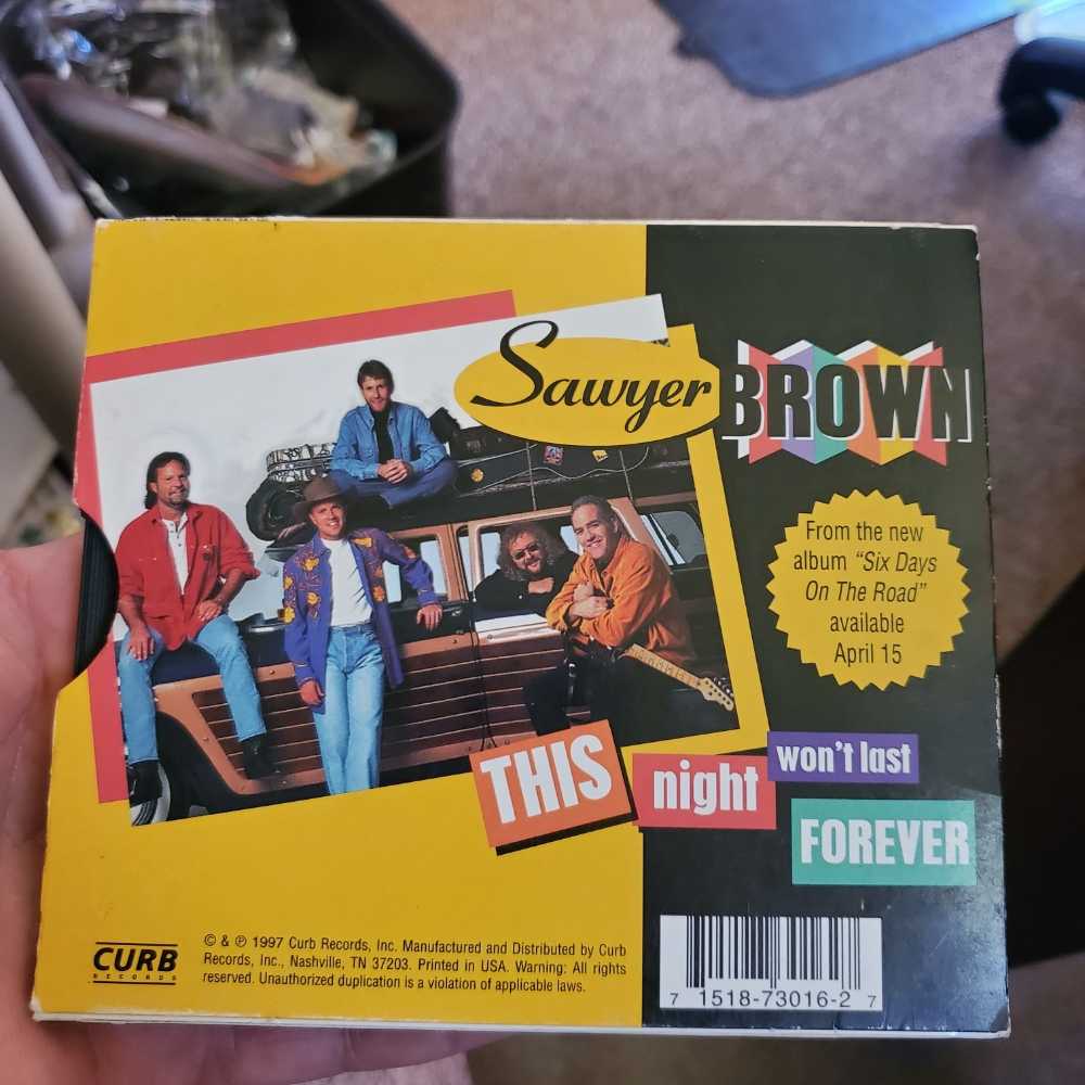 Six Days on the Road ( Single )  - Sawyer Brown (CD) music collectible [Barcode 715187301627] - Main Image 2