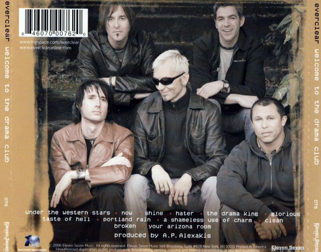 Welcome to the Drama Club - Everclear (CD - 5444) music collectible [Barcode 846070007620] - Main Image 2