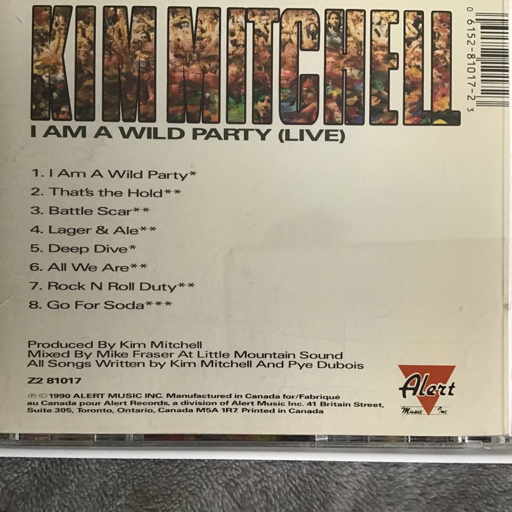 I Am a Wild Party - Kim Mitchell (CD) music collectible [Barcode 4001617120026] - Main Image 2