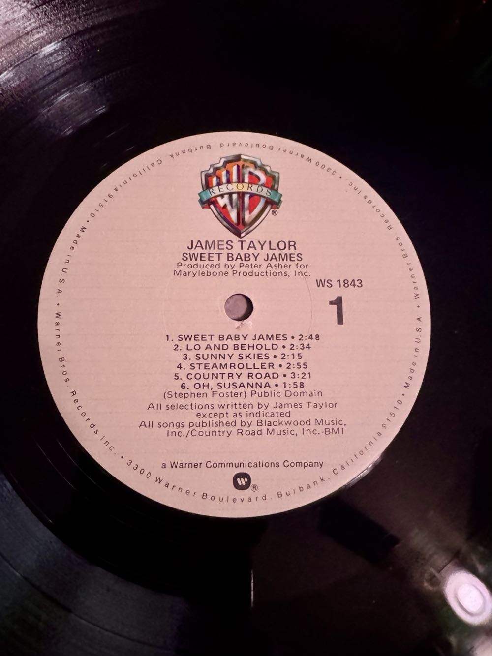Sweet Baby James - Taylor, James (12”) music collectible - Main Image 3