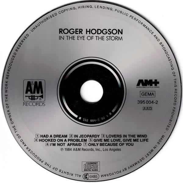 In The Eye Of The Storm - Hodgson, Roger (CD) music collectible - Main Image 3